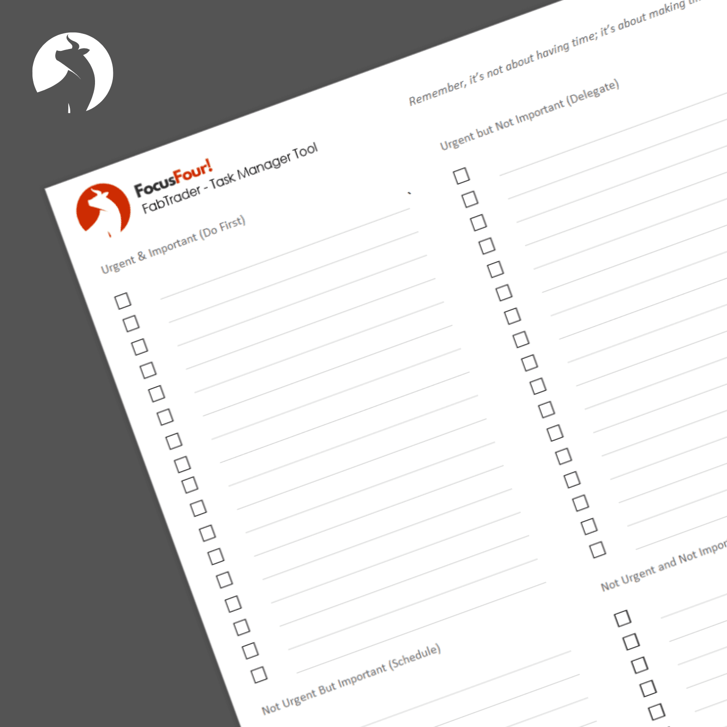 Focus Four : Productivity & Time Management
